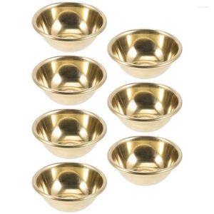 Bowls Bowl Water Offering Brass Worship Altar Tibetan Burning Smudging Tea Temple Cups Sacrifice Buddhism Container Religion Cup Holy