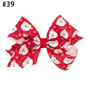 Hårklämmor Barrettes 9st/Set Christmas Princess Cartoon Pinwheel Hair Bows Clip Printed Boutique Ribbon Hair Clips for Girls Kids Accessories 231121