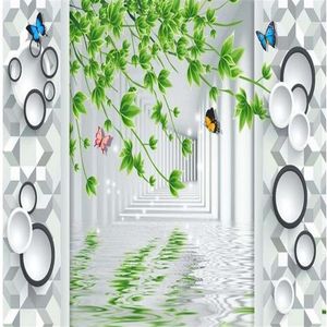 Wall Panel Wallpaper 3D background wall leaves TV Backdrop Bedroom Po Wall Paper 3D2908