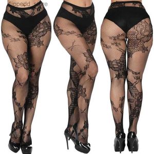 Calzini sexy DOIAESKV Lingerie sexy da donna Collant a rete Sexy Jacquard Autoreggenti Calze Collant Collant Pizzo Floreale Calze Taglie forti Q231122