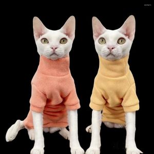 Katzenkostüme Herbst Winter Rollkragen Sphinx Kostüm Haarlose Kleidung Samt Devon Rex Dick für Sphynx Outfits Kätzchen