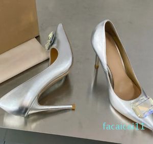 Newly designed oversized organic resin gemstone high heels