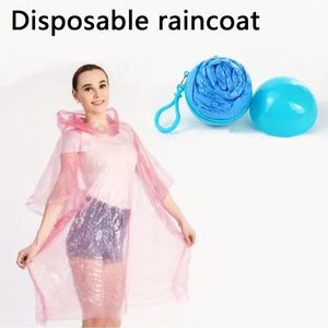 4 stücke Kompression Ball Tasche Ball Outdoor männer Und frauen Erwachsene Reise Treiben Hangable Poncho Tragbare Einweg Regenmantel