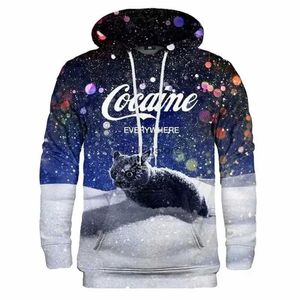 Herrtröjor tröjor låt det snö hoodie tröja 3d tryck nyhet hoodie tröja zip hoodies tryckta pullover tröjor för menl231122