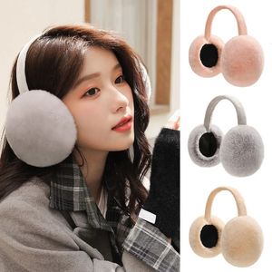 Ear Muffs Fashion Womens Earmuffs Folding Artificial Fur Plush Winter Warm Portable 231122