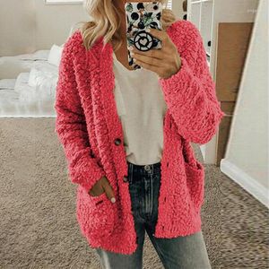 Women's Knits Long Sleeve Buttons Pocket Sweaters Women Autumn Winter Women's Sweater 2023 Casual Cardigan Coat Pull Femme Hiver