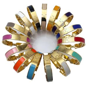 Marka klasyczna designerska bransoletka o szerokości 12 mm luksusowa para bransoletki mankietu dla kobiet i mężczyzn Wysoka jakość 316L Tytanium stalowa biżuteria