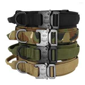 Coleiras de cachorro militar tático colar camuflagem médio grande para treinamento de caminhada duarable alemão shepard214y