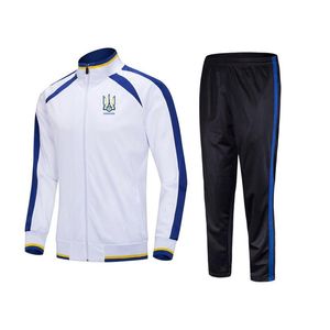 Ukrayna Futbol Erkekleri Derneği Trailtsits Yetişkin Açık Hoggging Suit Ceket Uzun Kollu Spor Futbolu Suit2831