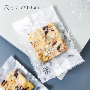 Gift Wrap 100pcs Wedding Candy Cookie Bags Heat Seal Packaging Bag Nut Snowflake DIY Biscuits For Birthday Party 7 10cm