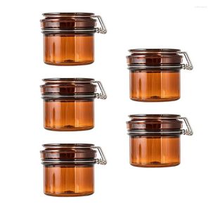 Butelki do przechowywania małe próbki słoik pojemnika: Podróż Portable Jar 170 ml balsam z olejem eterycznym do napełniania okrągłe pojemniki do makijażu uszczelnienie próżniowe