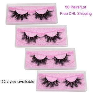 False Eyelashes 50 Pairs lot Visofree 3d Mink Lashes Makeup Faux Cils Wholesale Bulk Thick Crisscross Lash