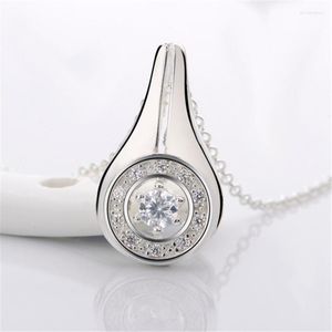 Kedjor Original Designer 925 Stamped Silver Crystal Water Drops Pendant Necklace For Woman Fashion Party Wedding Engagement Jewelry