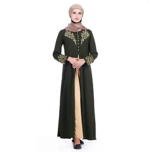 Etniska kläder Mellanöstern Muslimsk kalkon Fashion Print Women Dresses Dubai Saudiarabien Daglig casual mantel Islam Ladies Caftans