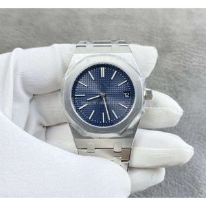 Audemar Pigue Relógio de carvalho com mostrador grande, movimento mecânico automático, 39mm, mostrador azul, esportivo feminino, melhores relógios para homens, 14ID