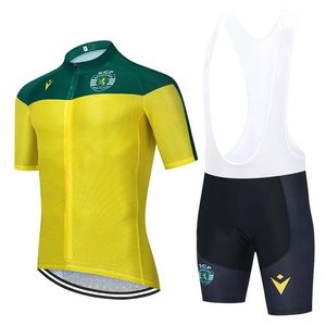 2022 TEAM Sporting Radtrikot Fahrradhosen Set 19D Ropa Herren Sommer schnell trocknend Profi RADFAHREN Hemden KURZ Maillot Culotte Wear2411