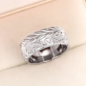 Anéis de casamento Caoshi requintado senhora banda elegante design esculpido estilo acessórios de dedo para cerimônia de noivado jóias estéticas presente