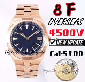 8F Luxus-Herrenuhr 4500v Übersee, 41 mm * 11 mm. Kaliber 5100, super leuchtende Beschichtung, Frequenz 28.800 Mal/Stunde, Formelle Sportarten sind die beste Wahl, goldblau