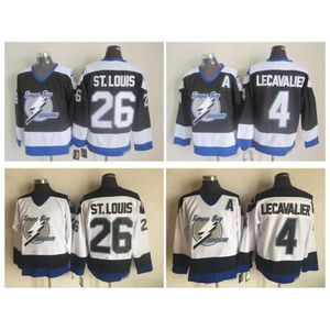 Винтажные хоккейные майки TAMPA BAY 26 Martin St. 4 Vincent Lecavalier LIGHING мужские черно-белые Ed Джерси M-XXXL редкие