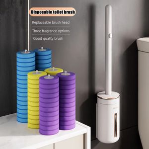 Toilet Brushes Holders Disposable toilet brush wall mounted cleaner replacement head cleaning tool bathroom accessories 231121