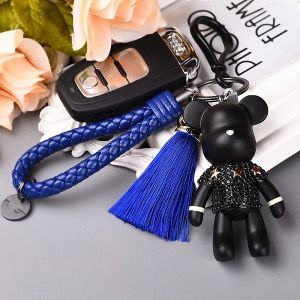 Hot Sale Fashion Accessories Cartoon Gy Bear Keychain Cute Bag Charm Holder Resin Key Chain Fo K004 black