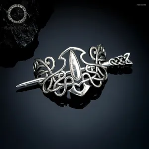 Saç klipleri vintage vikingler İskandinav Runes Celtic Knot Slayt Çubuğu Kadınlar için Saçkın