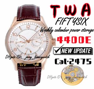 TWA Luxury Men's Watch Fiftysix 4400E Week Calendar Storage Series、40mm、2475カスタムキネティックエネルギー自動機械、ゴールド