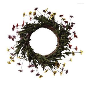 Dekorativa blommor 18 tum konstgjorda PE Sunflower Garden Simulation Flower Twig Wreath Factory Direktförsäljning Spring Home Decoration Garland