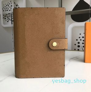 Tasarımcı Kitap Cüzdan R20105 Orta Küçük Yüzük Gündemi Kapak Bayan Moda Defter Kredi Kartı Tutucu Kılıf Lüks Cüzdanlar İkonik Canvas Deri Lüks Cüzdan