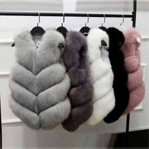 Women's Fur Faux Fur Women Autumn Winter Faux Fur Coats Casual Warm Fur Coats Female Vest Coat Plus Size S-2XL 231122