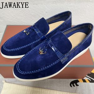 Abendschuhe JAWAKYE Arrival Lazy Loafers Slipon Casual Cocrodile Leather Metal Lock Strap Mokassins Couples Women 230421