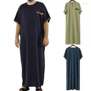 Ubranie etniczne 2023 Muzułmańskie Bliski Wschód Abayas dla mężczyzn Islam Summer Abaya Los Lose Oversiase Srabe Arab Arab Kaftan Fashion