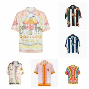 Casablanc Designer Herren T-Shirt Set Masao San Print Herren Freizeithemd und kurze Damen lose Seidenhemd hochwertige T-Shirts Kostenloser Transport Männer tshir