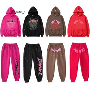 dhgate sp5der Trainingsanzug Hoodie Herren Designer High Street Spider Web Digital 555 Bedruckte Hoodies Hosen Casual 2-teiliges Set Männer Frauen Sport