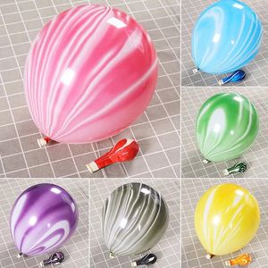 Decoração de festa 20pcs pintura mármore ágata balões colorido nuvem balão de látex para decoração de aniversário de casamento crianças brinquedos ar hélio