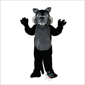 Профессиональный костюм талисмана черного волка с мультяшным животным, прогулочная мультяшная аниме, одежда для выступлений на земле, одежда для выступлений на земле, одежда для реквизита