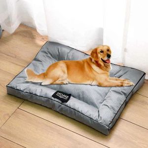 猫ベッド家具1PC防水オックスフォードペットベッド犬猫のための厚い一口耐性ベッドソフトチュープルーフドッグベッドコットンフィリング猫