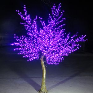 2.5m led cristal flor de cerejeira luzes da árvore natal ano novo luminaria lâmpada decorativa árvore paisagem iluminação ao ar livre