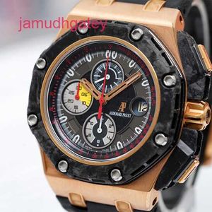 AP Swiss Luxury Watch Watch Men's Watch Royal Oak Offshore 26290Ro Rose Gold Forged Carbon Outter Ring Automatisk mekanisk tid Titta 44mm Full Set 11