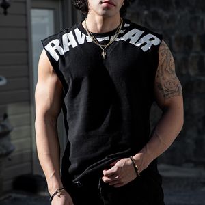 Men's Tank Tops Oversize Loose Summer Bodybuilding Fitness Cotton Hip Hop Singlets Muscle Vest For Men Tee Gym Male Stringer 230422