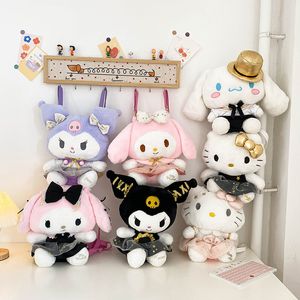 Fabrika toptan 7 stil 34cm kuromi peluş sırt çantası anime çevre birimleri bebek oyuncak sırt çantası çocuk hediyeleri