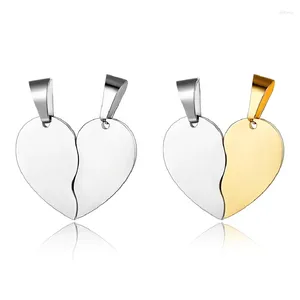 Pendant Necklaces Friend Charm Necklace Gold Silver Color Simple Stainless Steel Heart Female Unisex Couple Birthday Gift Have Gifts