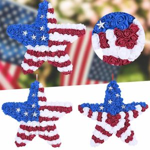 Dekorativa blommor Enkel julkrans Idyllisk 4 juli Patriotiska Americana Memorial Day Window Sug Cups