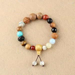 Strand Vintage Eighteen Seed Bodhi Bracelet 18 Buddha Bead Safety Amulet Handheld In Temple Style