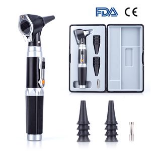 Ear Care Supply Professionelles Otoskopie-Diagnose-Kit mit 8 Spitzen Heimarzt HNO-Endoskop LED Tragbarer Otoskop-Reiniger 230421