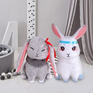 Plush Dolls Mo Dao Zu Shi Plush Doll Anime Peluche Kawaii Rabbit Stuffed Animal Wei Wu Xian Lan Wang Ji Pet Stuffed Toys Kids Gifts Soft Toy 230421