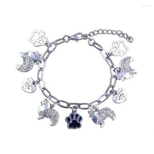 Anklets anklets sommarstrand fot smycken ankel 16 stilar rostfritt stål dalmatiska hund djur ankel kedjor tillbehör y kvinnor gåva dhkj8