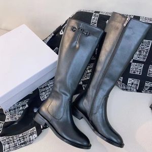 English Style Brand Knee Boots Autumn Knight Boots Short Black Soft Leather Boots