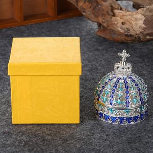 Storage Bottles 1pc Vintage Decoration Crown Trinket Jewelry Box Ring Holder Necklace Earrings