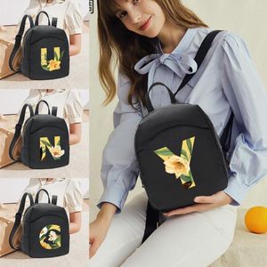 Backpack 2023 Fashion Women Mini Multifunction Small Backpacks Casual Simple Floral Letter Print Student Bookbag Travel Rucksack